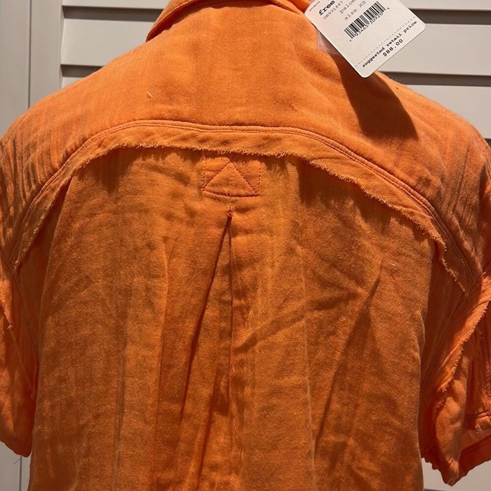 Free People NWT Crop Top in a bright Orange and nice details. - Picture 8 of 10